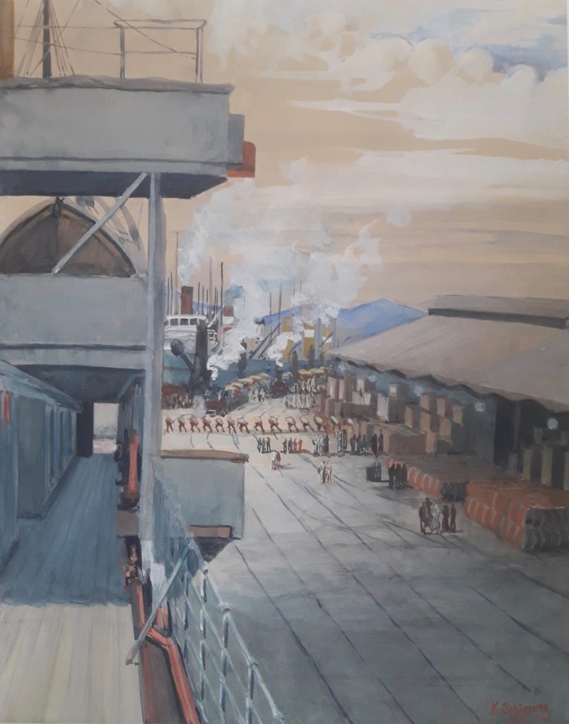 Harbor Scene: Santos, Brazil 1914